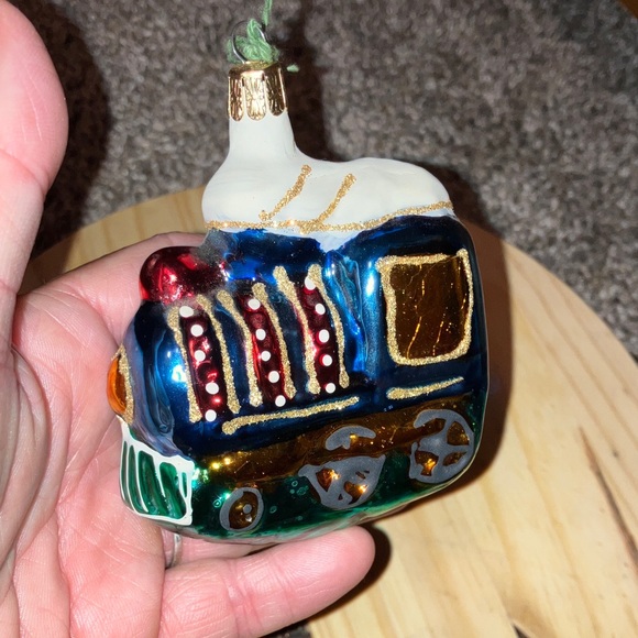 Kris Kringle Haus Hand Blown Glass Festive Choo Choo Train Ornament New - Picture 4 of 7